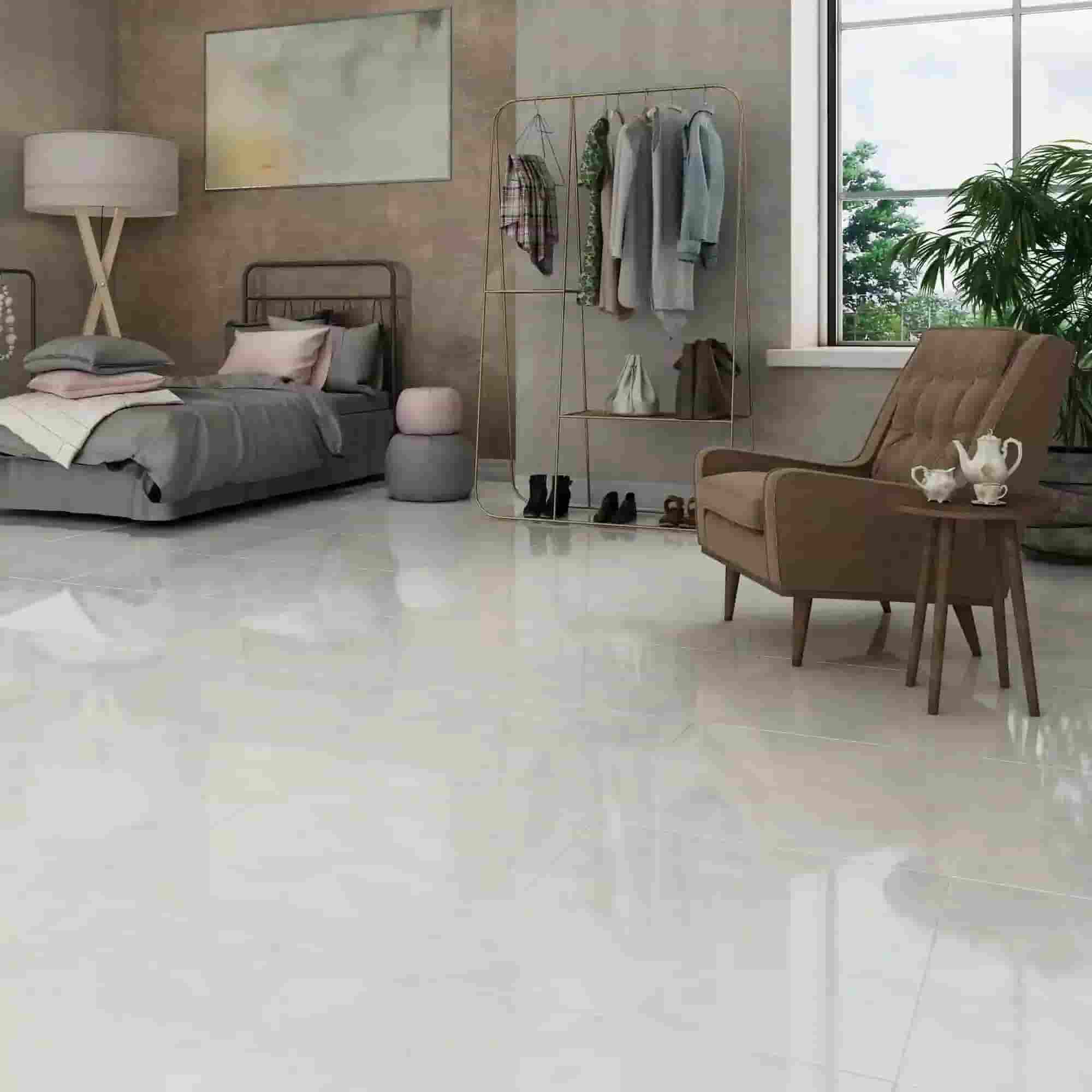 تصویر 1 از سرامیک پرسلان سفید مات با نصب آسان و سریع